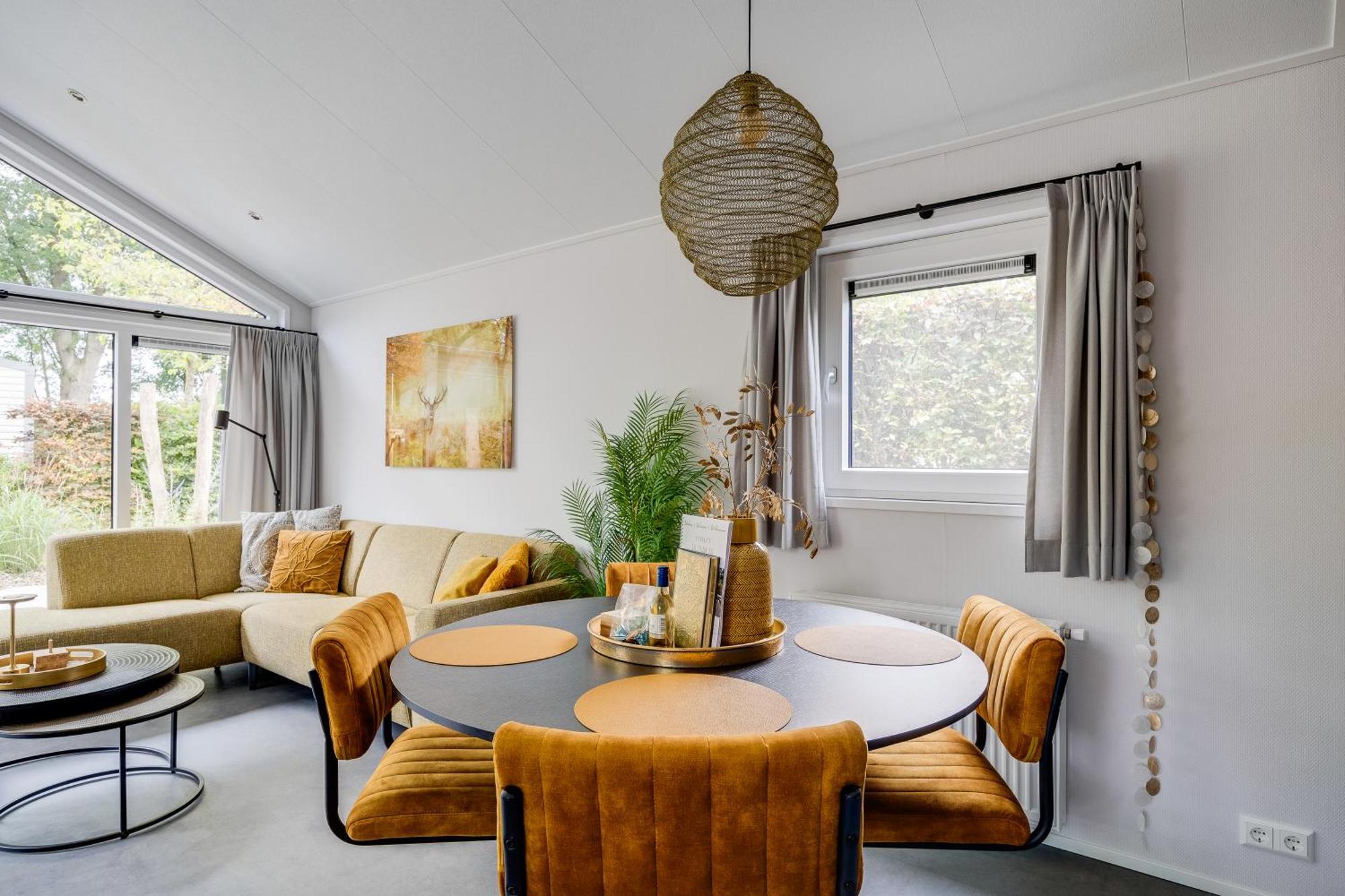 Modern Ingericht Chalet Op Groen Park Op De Veluwe Epe Eksteriør bilde