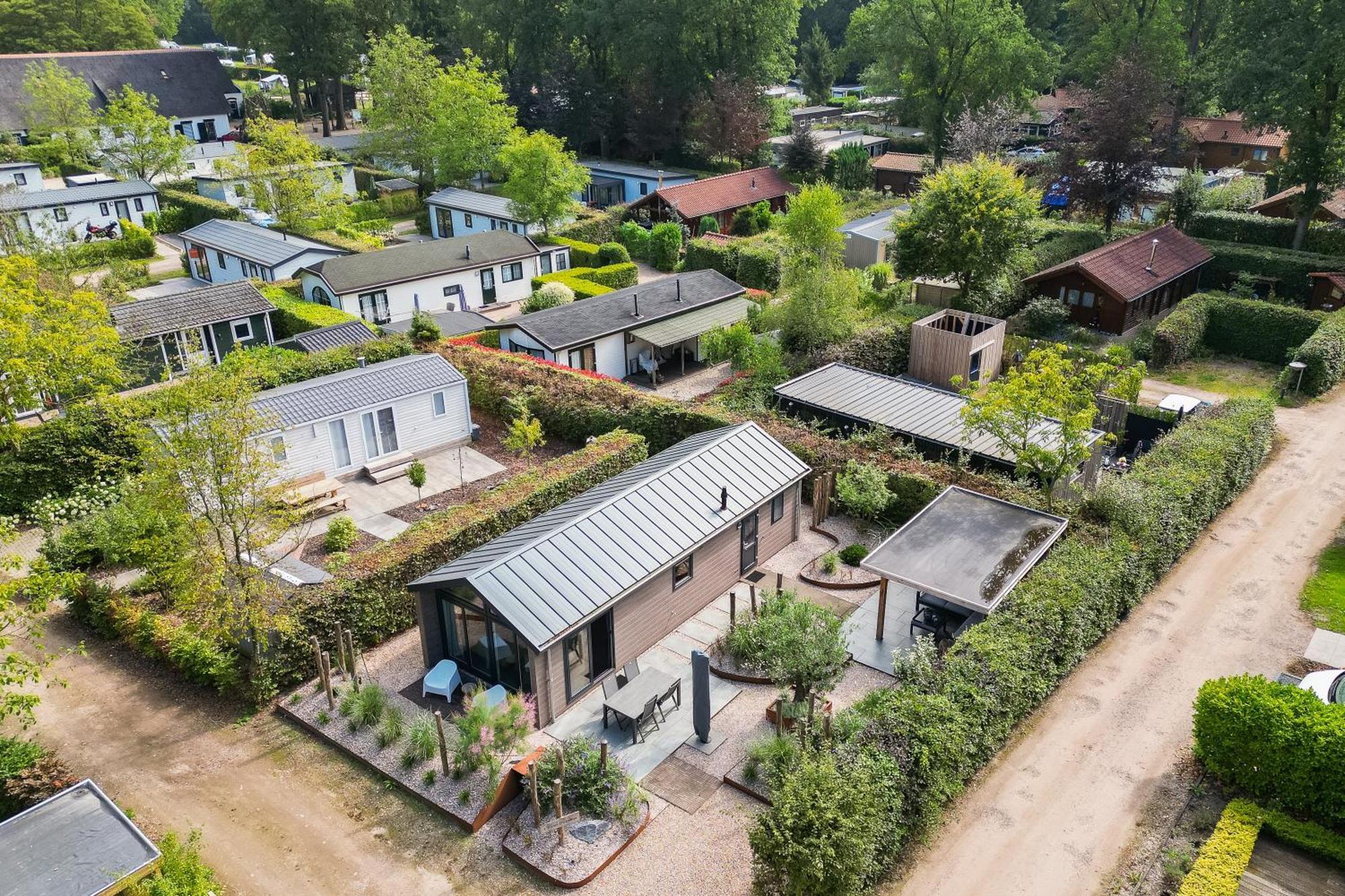 Modern Ingericht Chalet Op Groen Park Op De Veluwe Epe Eksteriør bilde
