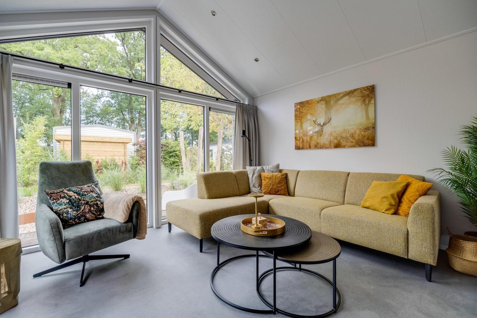 Modern Ingericht Chalet Op Groen Park Op De Veluwe Epe Eksteriør bilde