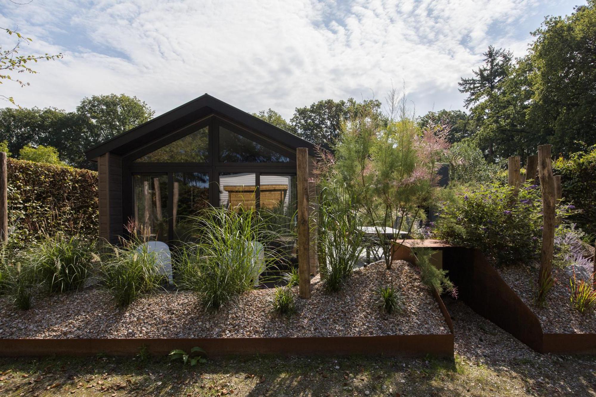 Modern Ingericht Chalet Op Groen Park Op De Veluwe Epe Eksteriør bilde