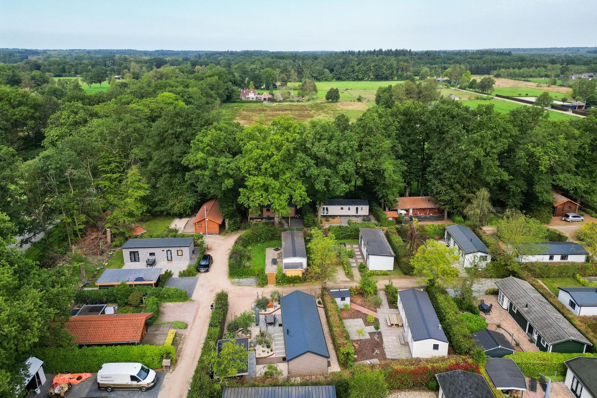 Modern Ingericht Chalet Op Groen Park Op De Veluwe Epe Eksteriør bilde