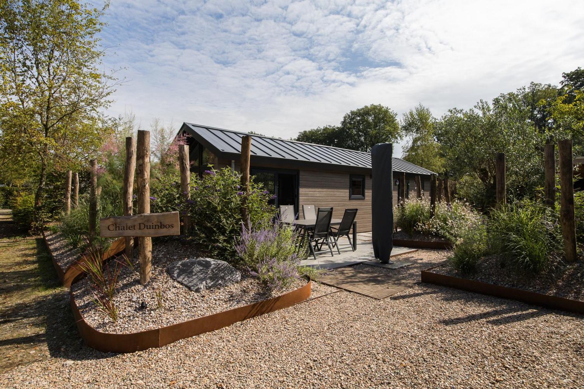 Modern Ingericht Chalet Op Groen Park Op De Veluwe Epe Eksteriør bilde