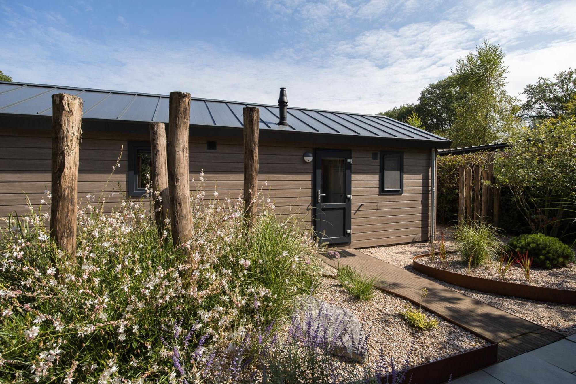 Modern Ingericht Chalet Op Groen Park Op De Veluwe Epe Eksteriør bilde