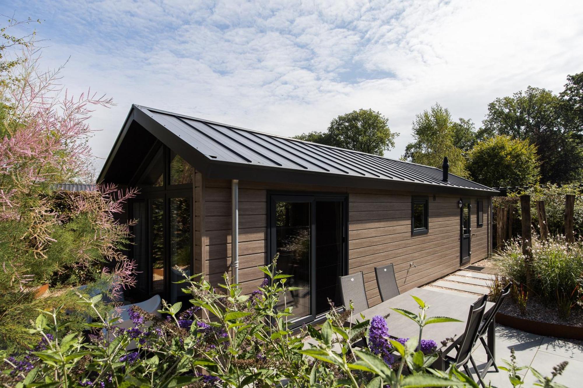 Modern Ingericht Chalet Op Groen Park Op De Veluwe Epe Eksteriør bilde
