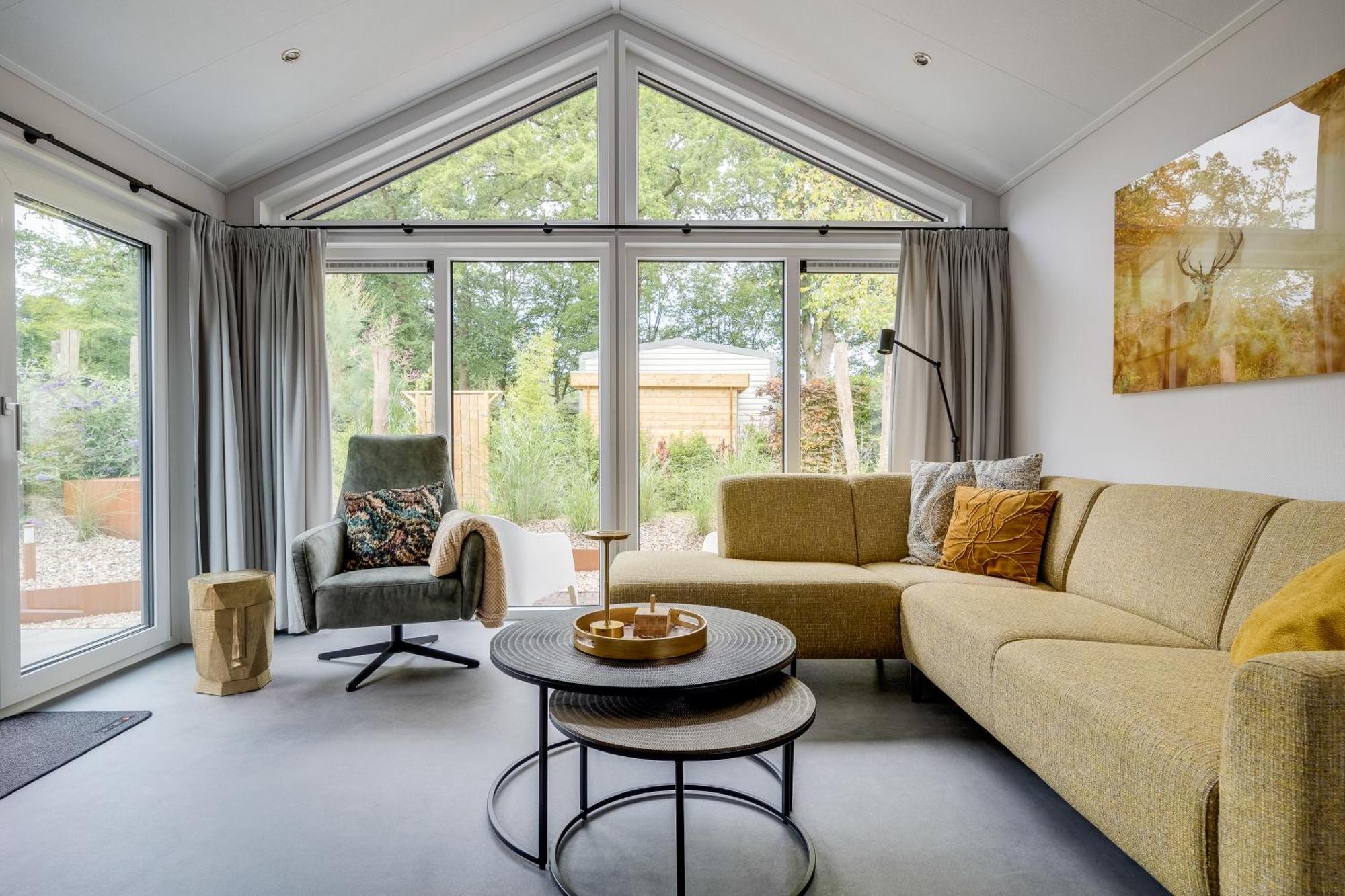 Modern Ingericht Chalet Op Groen Park Op De Veluwe Epe Eksteriør bilde