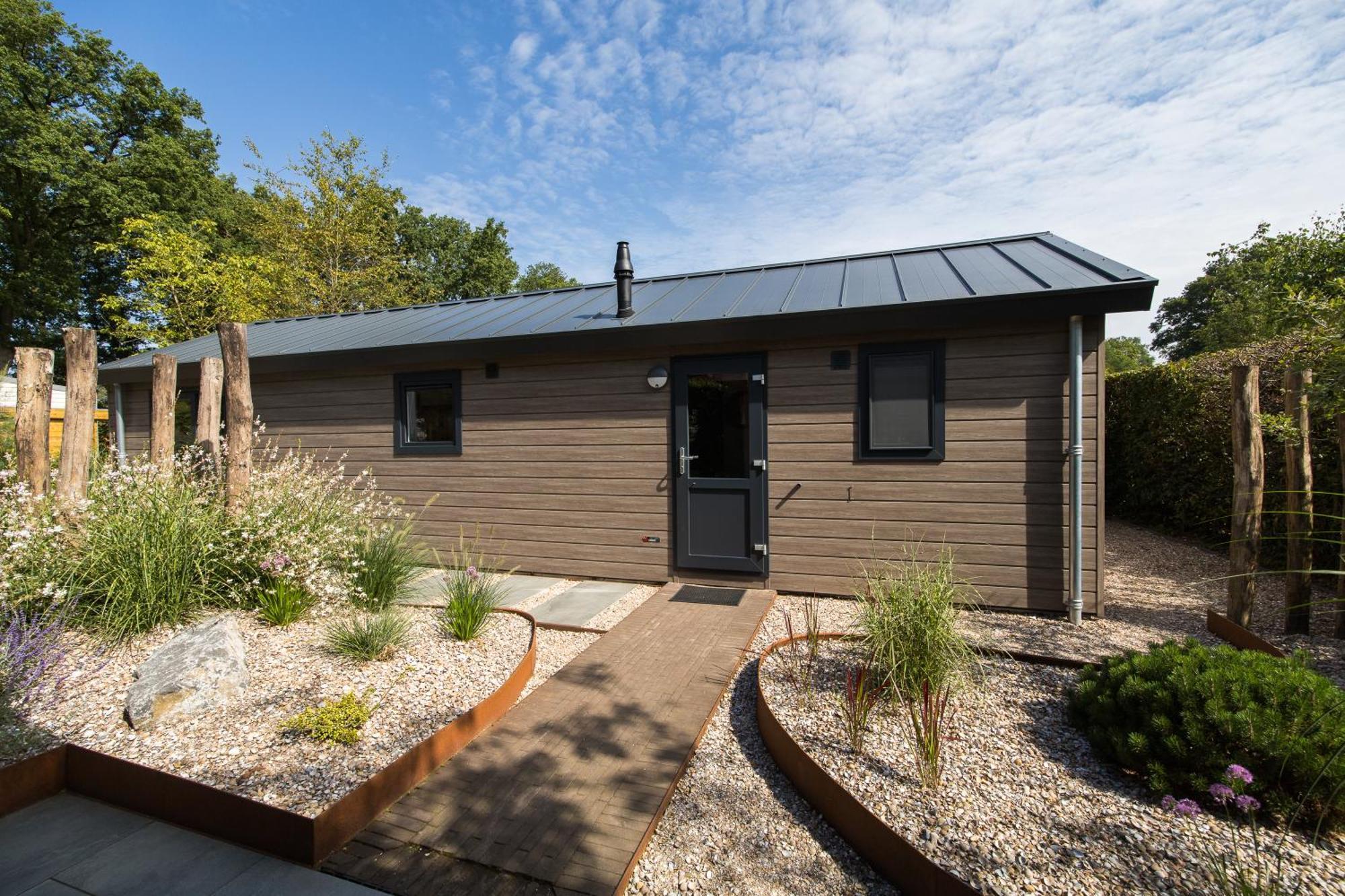 Modern Ingericht Chalet Op Groen Park Op De Veluwe Epe Eksteriør bilde